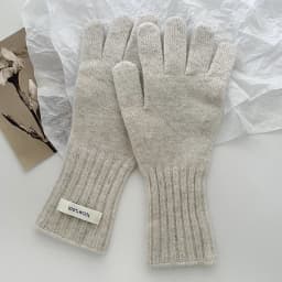 Women 100% Wool Knitted Warm Gloves Autumn Winter Fingerless Gloves Girls Fashion Casual Accessories Mittens Touch Screen Gloves