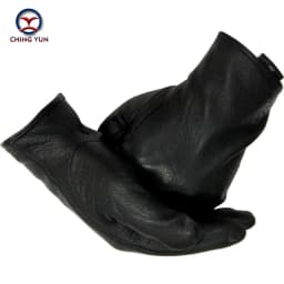 Winter Man Deer Skin Leather Gloves Male Warm Soft Men's Arm Sleeve Black Men Mittens Imitate Rabbit Fur 70% Wool Lining-04