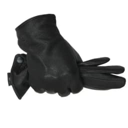 Winter Man Deer Skin Leather Gloves Male Warm Soft Men's Arm Sleeve Black Men Mittens Imitate Rabbit Fur 70% Wool Lining-04