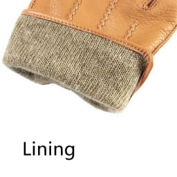 Fashion Luxury Men Deerskin Gloves Button Wrist Solid Genuine Leather Male Winter Driving Glove Em012wr
