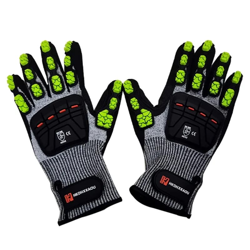 New TPR Mechanical Anti-Impact Gloves CE Certified Level 5 Cut Puncture Resistant for Oil Mining Construction and Heavy Industry