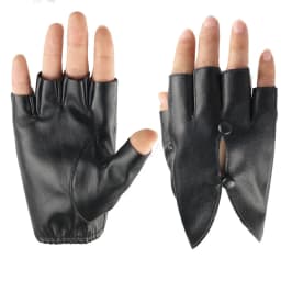 Women Sexy Half Finger Leather Gloves Outdoor Cycling Fingerless Gloves Dancing Pole Dance Performance Party Show Gloves Mittens