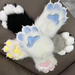Claw Gloves Finished Furry Costume Plush Hand Covers Animal Paw Themed Cosplay Props in Stock Self Designed