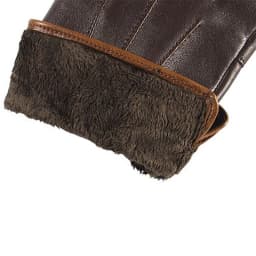 Real Leather Gloves Male Thermal Velvet Lined High Quality Autumn Winter Business Men Sheepskin Gloves Touchscreen EM011NC2