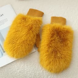 Women Winter Keep Warm Plush Suede Mittens Gloves Cute Sweety Thicken Windproof Soft Fashion Multicolor Drive Riding Outdoor