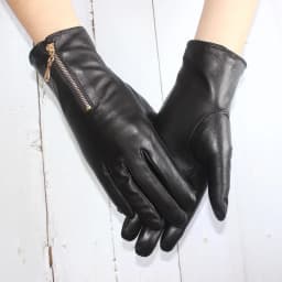 New Touch Screen Women's Sheepskin Gloves Leather Fleece Lined Fashion Zipper Warm Autumn and Winter Outdoor Driving Gloves