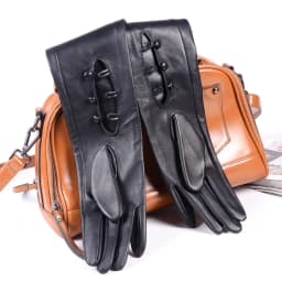 40 50 60 70 80cm Women's Ladies Real Leather Unlined Double-Sides Leather Three Buttons Wrist Party Evening Opera/Gloves