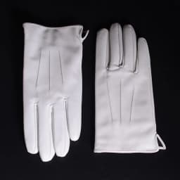 Men's Genuine Leather Real Leather Winter Warm White Ceremonial Short Gloves