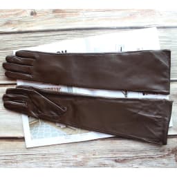 Bickmods Women's New Long Color Leather Gloves Fashionable Straight Style Velvet Lining To Keep Warm In Winter