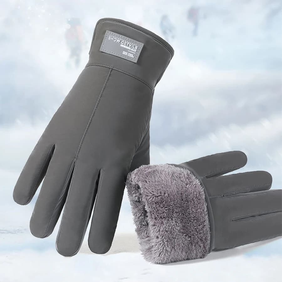 Men Warm Gloves Winter Windproof Finger Gloves Non-slip Sports Cycling Gloves Outdoor Touch Screen Full Finger Gloves