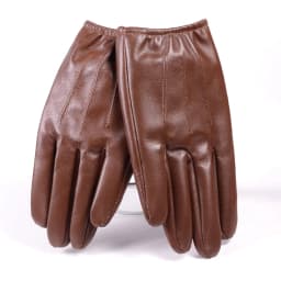 Men's Real Leather Goat Skin Classical Fashion Shrink Wrist Tactical Short Gloves Touch Screen Casual Short Gloves