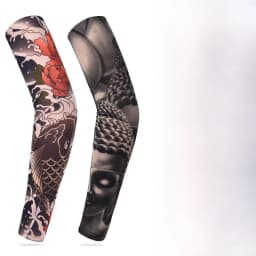 Ice Silk Arm Sleeve Tattoo Protection Breathable Sunscreen Long Gloves Men's Lightweight Comfortable Moisture Wicking
