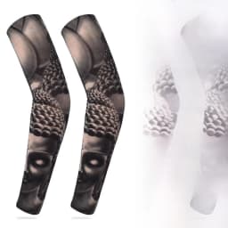 Ice Silk Arm Sleeve Tattoo Protection Breathable Sunscreen Long Gloves Men's Lightweight Comfortable Moisture Wicking