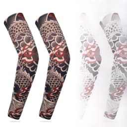 Ice Silk Arm Sleeve Tattoo Protection Breathable Sunscreen Long Gloves Men's Lightweight Comfortable Moisture Wicking