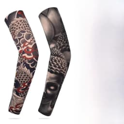Ice Silk Arm Sleeve Tattoo Protection Breathable Sunscreen Long Gloves Men's Lightweight Comfortable Moisture Wicking