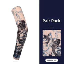 Ice Silk Arm Sleeve Tattoo Protection Breathable Sunscreen Long Gloves Men's Lightweight Comfortable Moisture Wicking