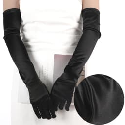 Women Quality Fashion Satin Gloves Adult Black White Burgundy Opera Stretch Finger Long Gloves Evening Party Prom Costume Mitten