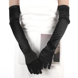 Women Quality Fashion Satin Gloves Adult Black White Burgundy Opera Stretch Finger Long Gloves Evening Party Prom Costume Mitten