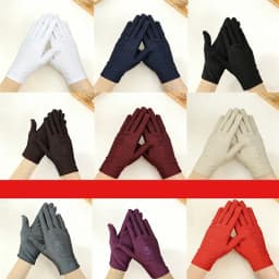 Spring and Summer Embroidered High-Elastic Spandex Gloves, Thickened Women's Dance Performance Gloves, Cycling Etiquette Gloves