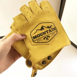 Driving Mens/Women Racing Bike Knight Leather Motorcycle Spring Summer Half-finger Retro Gloves Motorbike Cowhide Vintage Gloves