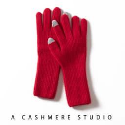 Winter New 100% Cashmere Knit Touch Screen Gloves Women Soft Warm Stretch Guantes Lady Solid Color Casual Full Finger Guantes