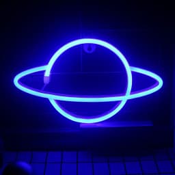 1 Piece of Indoor Room Cozy Planet Decoration Night Light, Pink and Blue Wall Decoration, Game Room Theme Party Decorations, Boys' Gift, USB or Battery Powered (Battery Not Included)