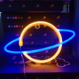 1 Piece of Indoor Room Cozy Planet Decoration Night Light, Pink and Blue Wall Decoration, Game Room Theme Party Decorations, Boys' Gift, USB or Battery Powered (Battery Not Included)