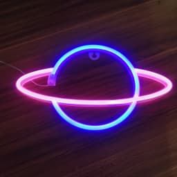 1 Piece of Indoor Room Cozy Planet Decoration Night Light, Pink and Blue Wall Decoration, Game Room Theme Party Decorations, Boys' Gift, USB or Battery Powered (Battery Not Included)
