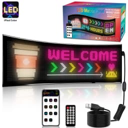 Programmable LED Matrix Panel Light Flexible Screen Display Animation Message Scrolling Car Sign APP Control For Shop Bar Party