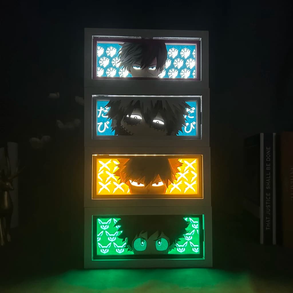 Anime Light Box for Children Bedroom Decoration Manga LED Night Light Paper Cut Lightbox Beside Lamp drop shipping