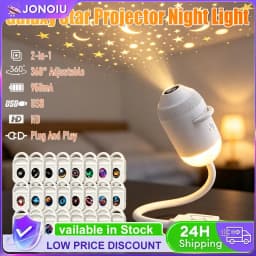 HD 2-in-1 Starry Sky Projectors Lamp USB Powered Galaxy Light Star Projectors Plug and Play Birthday Gifts for Adults Girls Boys