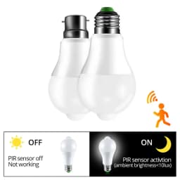 Motion Sensor Night Lamp 85-265V B22 E27 LED Bulb Human Infrared Sensor Night Light for Stairs Corridor Porch Garage Auto ON/OFF