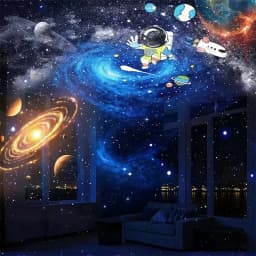 Planetarium Galaxy Projector for Bedroom Adjustable Night Light With Space Lamp Room Decor for Teens,Black