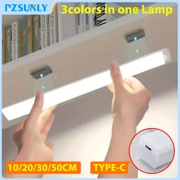 LED Motion Sensor Light Wireless LED Night Light Type C Rechargeable Light Cabinet Wardrobe Lamp Staircase Backlight For Kitchen