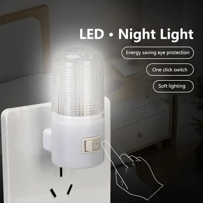 1/2PCS LED Night Light US/EU Plug Energy Saving Room Lamp Living Room Bedroom Corridor Home Lighting Bedside Indoor Night Lights
