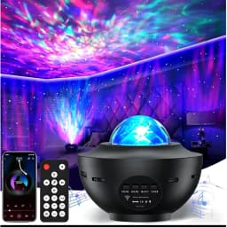 LED Night Light Starry Sky Projector Light BT Music Player USB Power Remote Switch Ocean Wave Galaxy Ambient Kids Birthday Gift