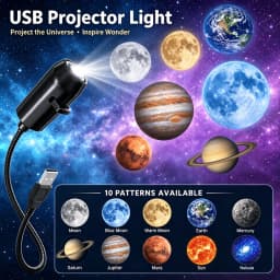 Planet Moon Projector Light Romantic USB LED Night Light Bedroom Atmosphere Projection Decorative Lamps for Ceiling Window Wall
