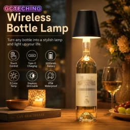 Wireless LED Bottle Lamp Rechargeable RGB Dimmable Wine Bottle Light Portable for Bar Restaurant Camping Party Decor Night Light