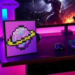 16/32/64 RGB LED Pixel Matrix Smart Display Digital Lamp Panel DIY Art Display Gaming Anime Room Decor Frame APP Control
