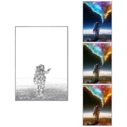 Anime LED Beautiful City Night View Light Painting,HD Picture Narrow Bezel USB Plug Dimming Romantic Home Decorations Night Lamp