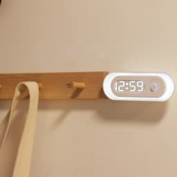 Motion Sensor Night Light With Digital Clock Rechargeable Night Lamp Desk LED Magnetic Wall Mount for Cabinet Staircase Bathroom