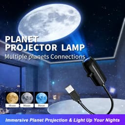 USB Moon Earth Planetary Projector Lamp 3 Types Theme Replacement Lamp Strip Indoor Atmosphere Light LED Decoration Night Ligh