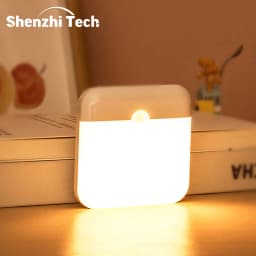 Motion Sensor Night Light Rechargeable USB‑C PIR Sensor Wall Light 3 Color ModeMagnetic Stick‑on Night Lamp for Hallway Staircas