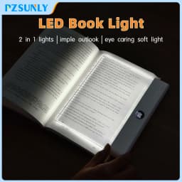LED Reading Light Rechargeable Clear LED Flat Book Light Eye Protection 3 Color Timer Reading Lamp Bed Bedroom Night Light