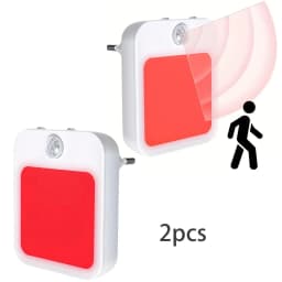 2pcs Night Lights Plug into Wall, LED Motion Sensor Light Indoor,Night Lights for Bedroom,Bathroom,Kitchen,Hallway