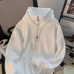 2000s American Vintage Loose Dark Gothic Hooded Sweatshirts Y2k Subculture Pure Color Casual Hoodies Autumn Vintage Harajuku Top