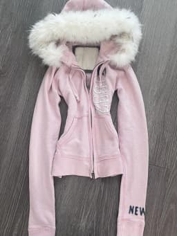 American Streetwear Hoodies Coats Hooded Fur Collar Pockets Patchwork Aesthetics Sweatshirts Y2k Punk Gothic Women's Clothing