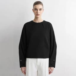 Amii Women Sweatshirts Round Neck Drop Shoulder Long Sleeve Zipper Cotton 2026 Autumn Office Oversized Tops For Woman 12643038