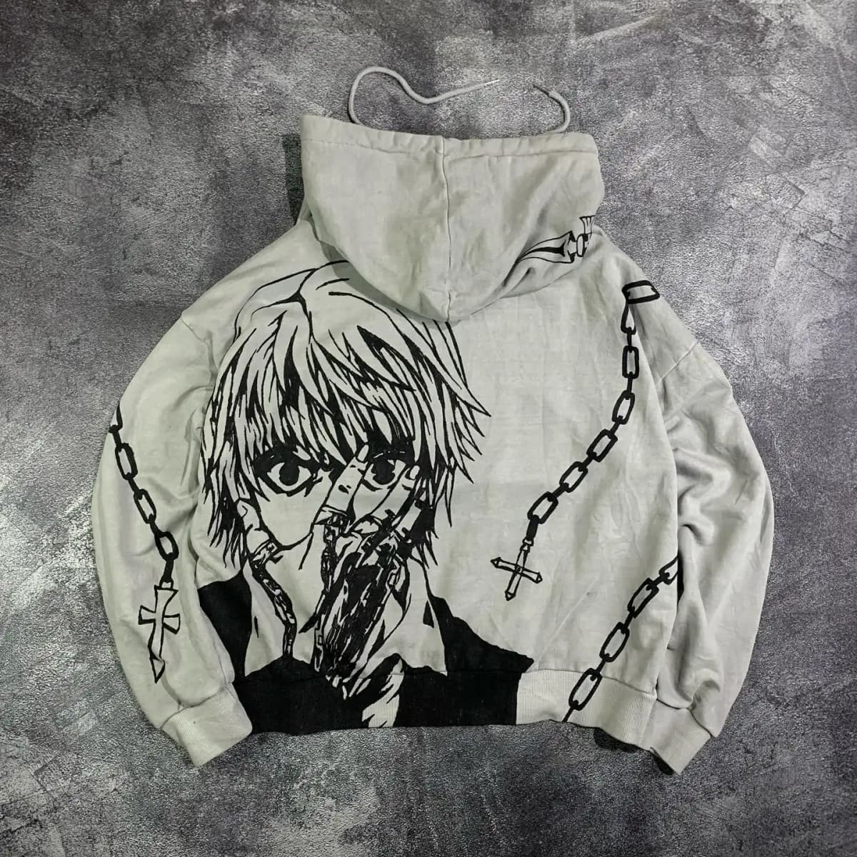 Kurapika Graphic Hoodies Grunge Streetwear Sweatshirt Tops Oversized Hoodie Gothic Harajuku Hunter × Hunter Y2k Gym Men Clothing