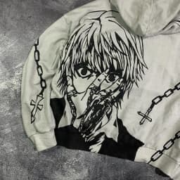Kurapika Graphic Hoodies Grunge Streetwear Sweatshirt Tops Oversized Hoodie Gothic Harajuku Hunter × Hunter Y2k Gym Men Clothing